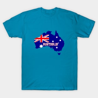 Australia flag & map T-Shirt